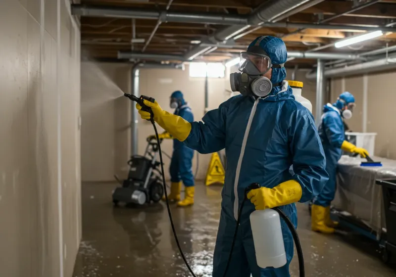 Basement Sanitization and Antimicrobial Treatment process in Chittenden, VT